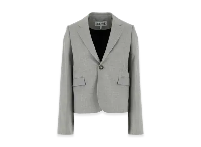 LOEWE Women's Wool Blazer "Grey"