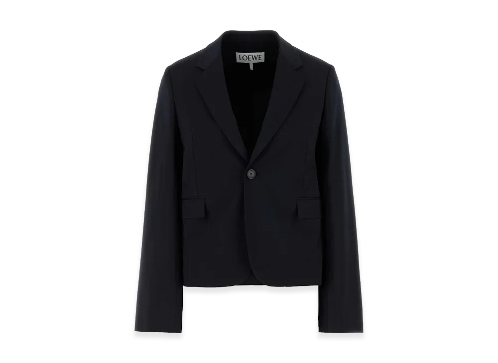 LOEWE Women's Wool Blazer "Midnight Blue"