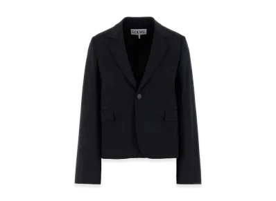LOEWE Women's Wool Blazer "Midnight Blue"