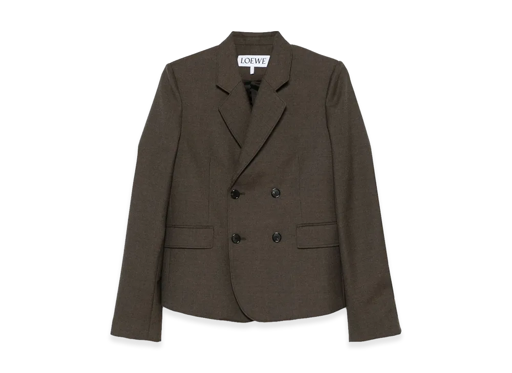 LOEWE Women's Mélange Twill Blazer "Brown"