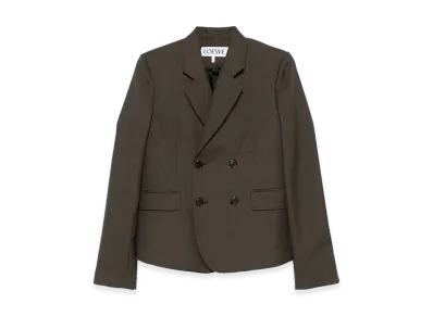 LOEWE Women's Mélange Twill Blazer "Brown"