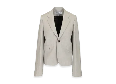LOEWE Women's Wool Blazer "Light Gray"