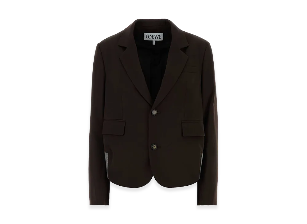 LOEWE Women's Chocolate Wool Blazer "Brown"