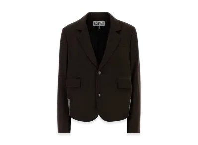 LOEWE Women's Chocolate Wool Blazer "Brown"