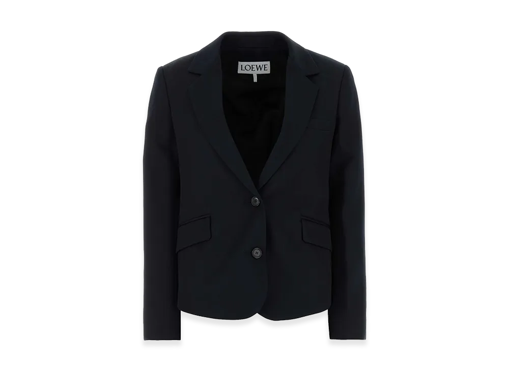 LOEWE Women's Wool Blazer "Navy Blue"