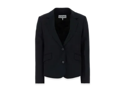 LOEWE Women's Wool Blazer "Navy Blue"