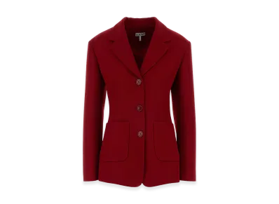 LOEWE Women's Wool Blend Blazer "Red"