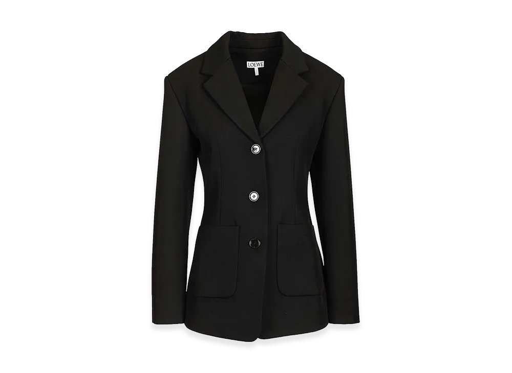 LOEWE Women's Wool Twill Jacket "Black"