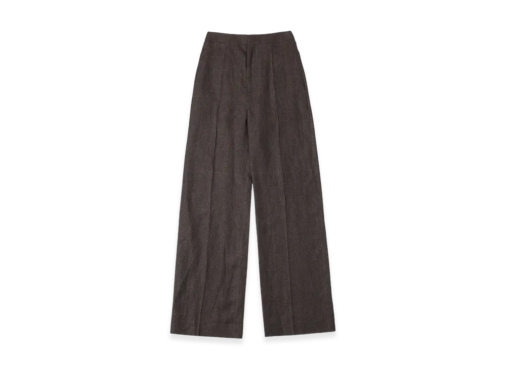 LOEWE Women's High Waisted Trousers "Dark Brown"