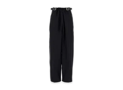 LOEWE Women's Wool Blend Wide-Leg Pant "Navy Blue"