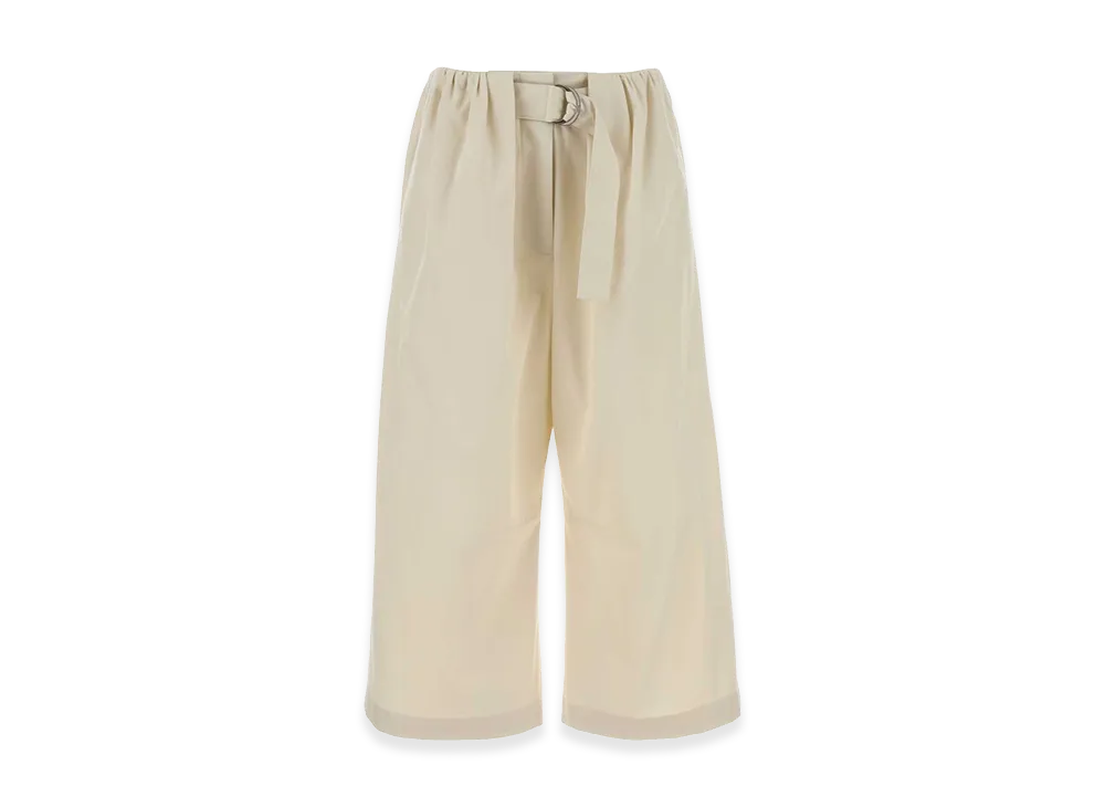LOEWE Women's Cotton Blend Wide-Leg Pant "Ivory"