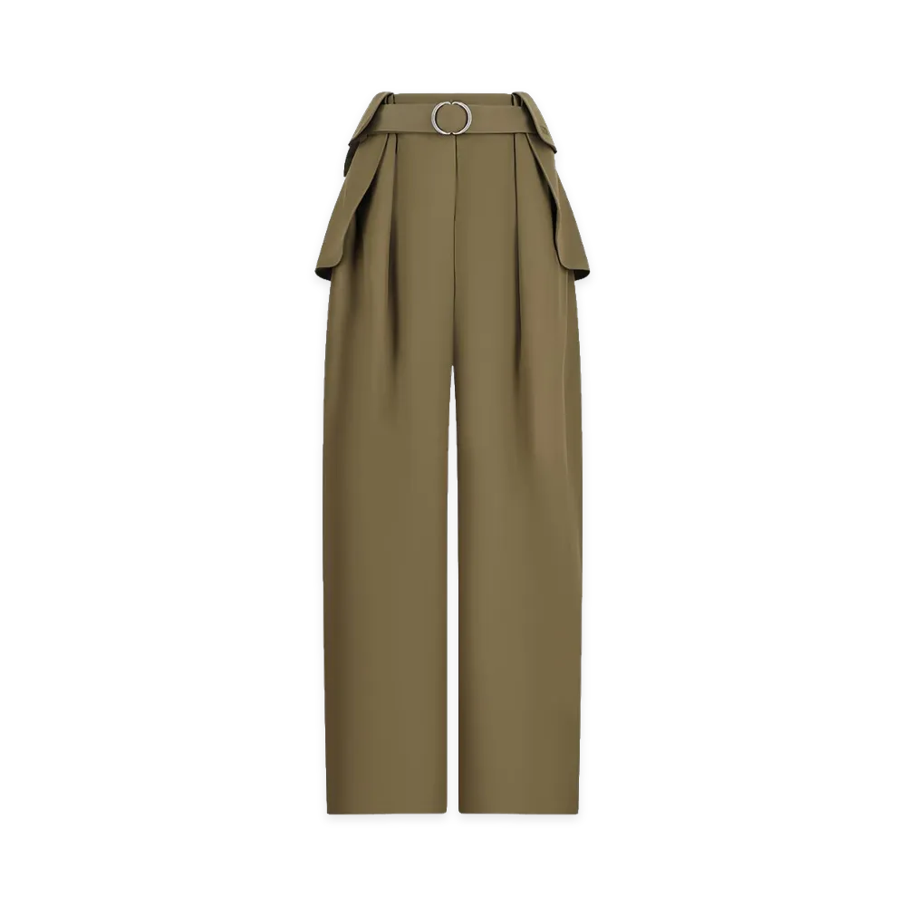 LOEWE Women's Trousers Kaki "Khaki"