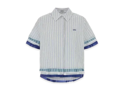 LOEWE Women's Embroidered Cotton Blend Shirt "Stripped"