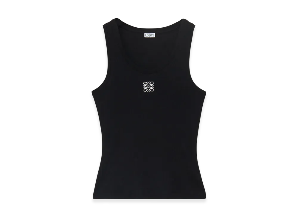 LOEWE Women's Anagram Tank Top in Cotton "Black"