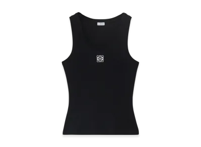 LOEWE Women's Anagram Tank Top in Cotton "Black"