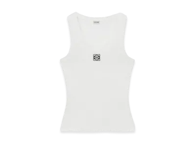 LOEWE Women's Anagram Tank Top in Cotton "White"