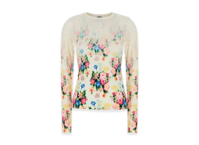LOEWE Women's Printed Stretch Modal Top "White/Multicolor"