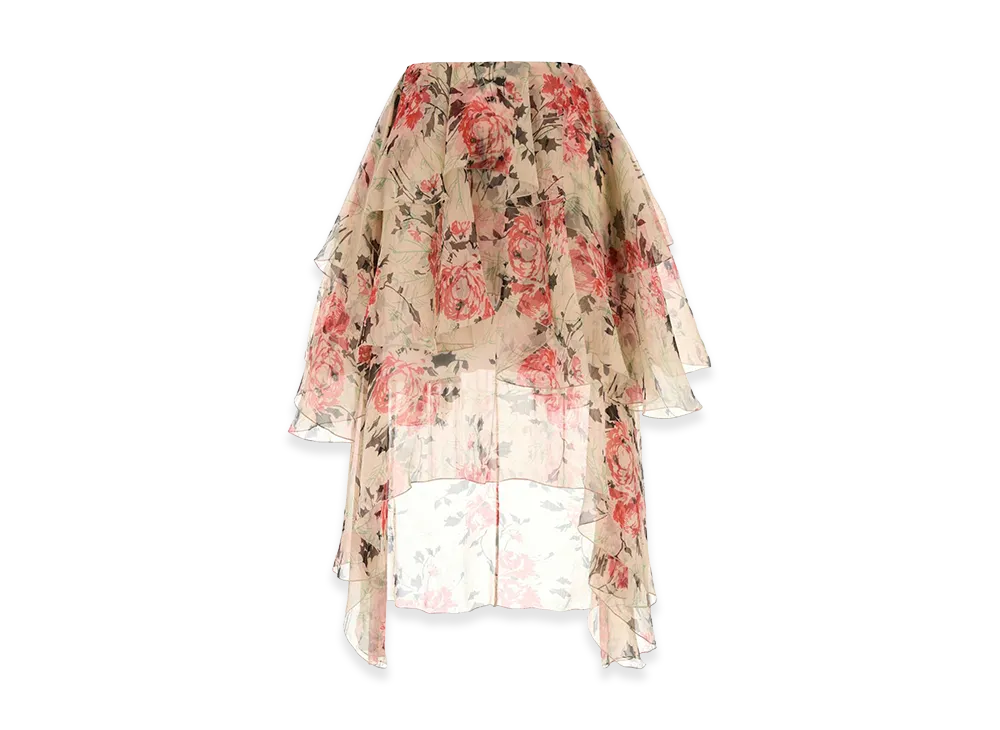 LOEWE Women's Printed Silk Skirt "Multicolor"