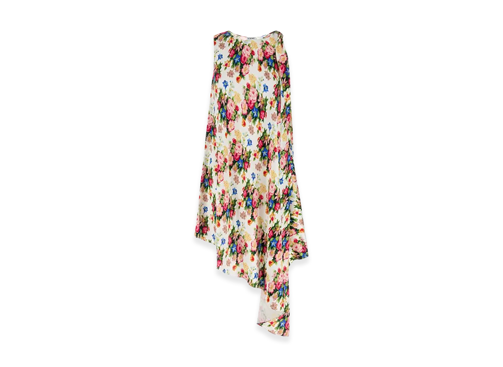 LOEWE Women's Printed Silk Dress "Multicolor"