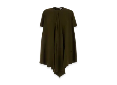 LOEWE Women's Stretch Cady Mini Dress "Khaki Green"