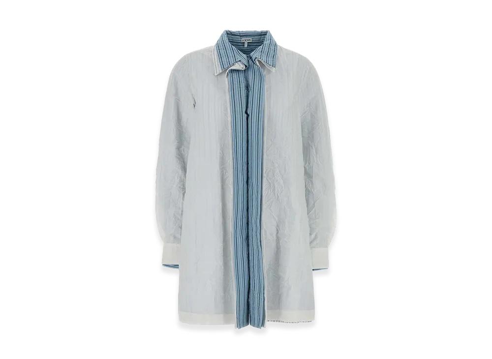 LOEWE Women's Cotton Blend Shirt Dress "White"