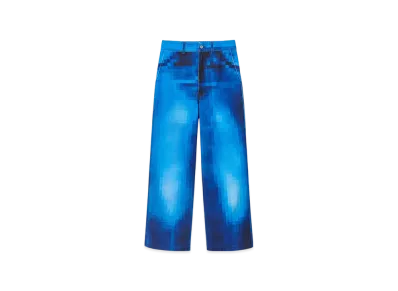 LOEWE Women's Pixellated Baggy Jeans Denim "Denim"
