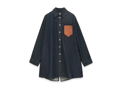 LOEWE Women's Trapeze Overshirt in Denim "Blue/Denim"