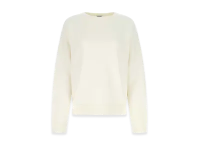 LOEWE Women's Ivory Cashmere Blend Oversize Sweater "White"