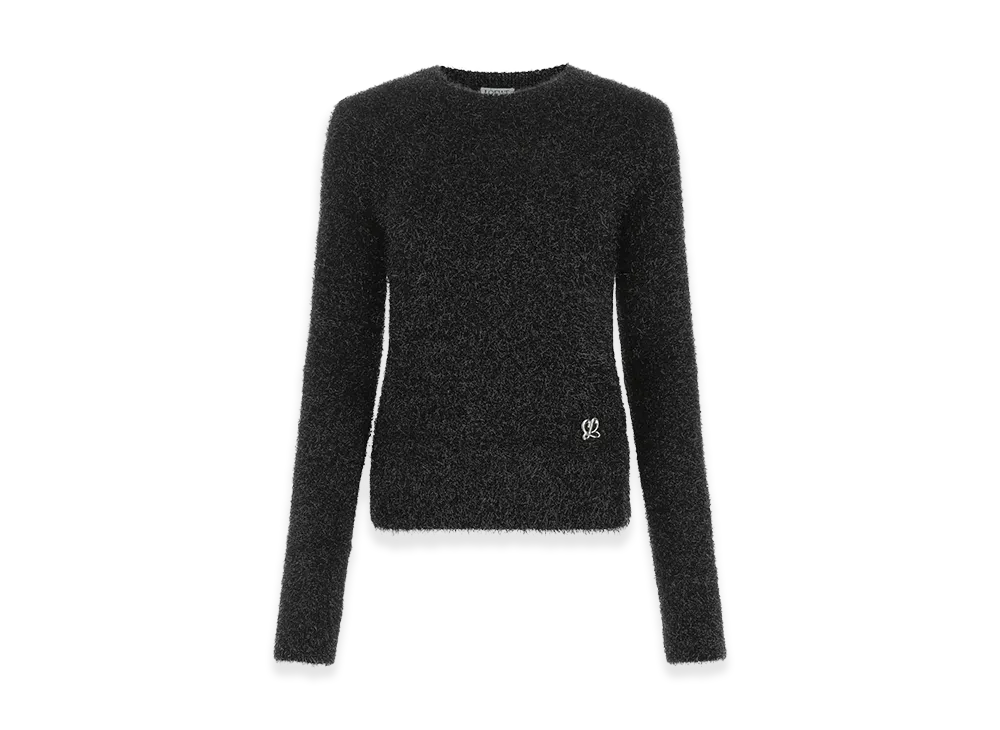 LOEWE Women's Stretch Viscose Blend Sweater "Black"
