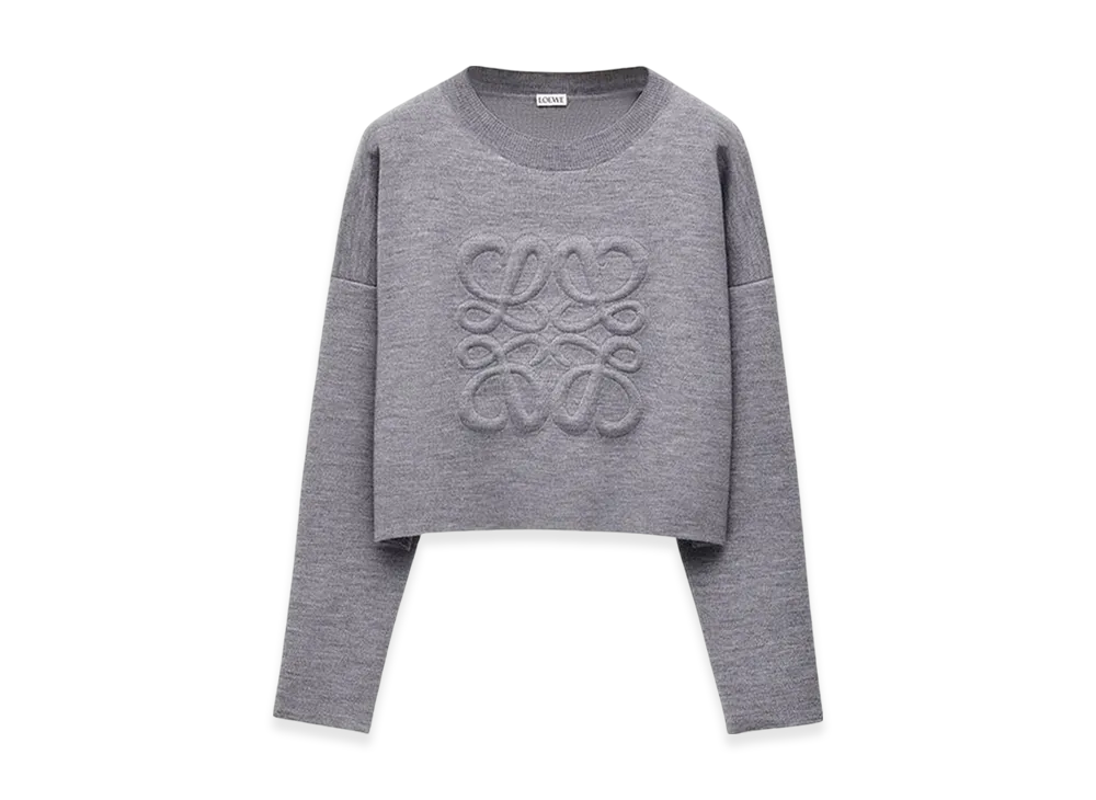 LOEWE Women's Anagram Sweater In Wool "Black"