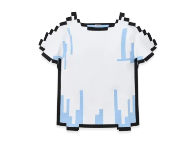 LOEWE Women's Pixelated Top in Technical Knit "White"