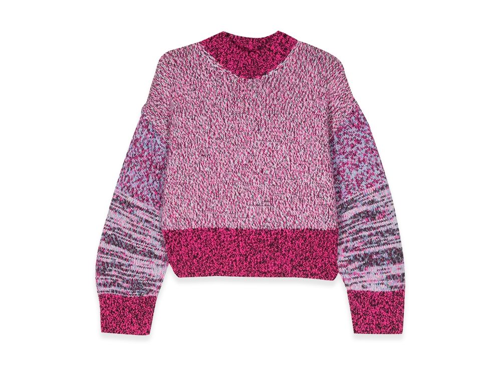LOEWE Women's Multi-Thread Mouliné Wool Sweater "Purple/Multicolor"