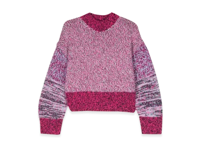 LOEWE Women's Multi-Thread Mouliné Wool Sweater "Purple/Multicolor"