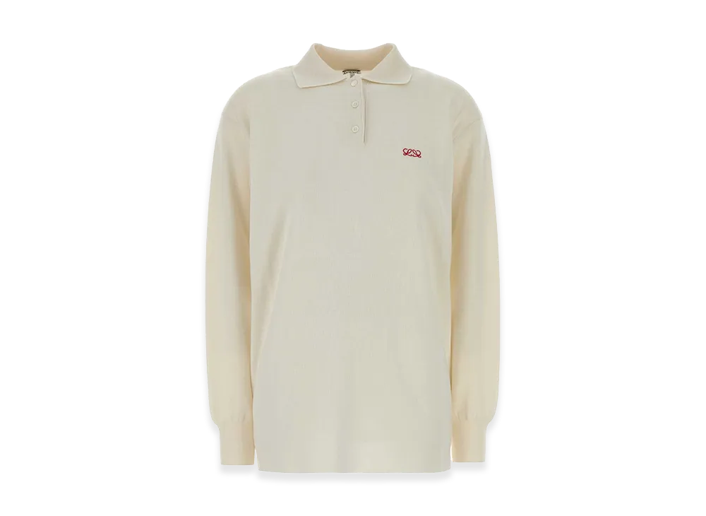 LOEWE Women's Stretch Cashmere Blend Polo Shirt "Yellow"