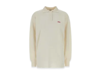 LOEWE Women's Stretch Cashmere Blend Polo Shirt "Yellow"