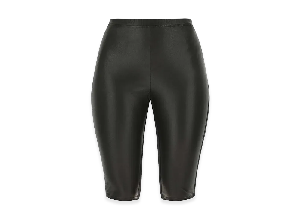 LOEWE Women's Leather And Stretch Nylon Leggings "Black"
