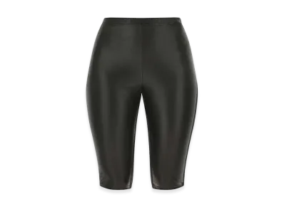 LOEWE Women's Leather And Stretch Nylon Leggings "Black"