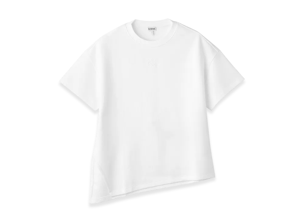 LOEWE Women's Asymmetric Crew-Neck T-Shirt "White"