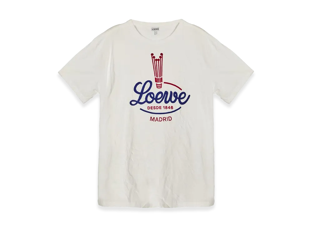 LOEWE Women's Crinkled Effect Tee "White"