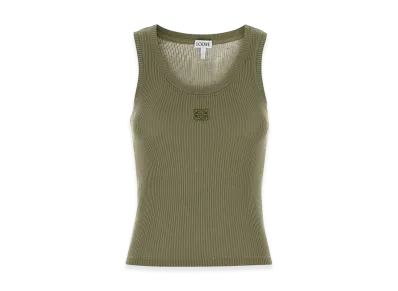 LOEWE Women's Silk Tank Top "Khaki Green"