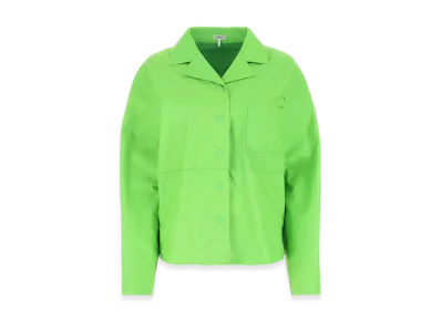 LOEWE Women's Leather Shirt "Fluo Green"