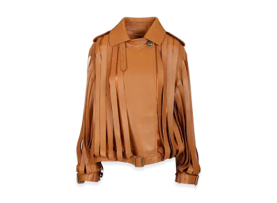 LOEWE Women's Lambskin Jacket "Brown"