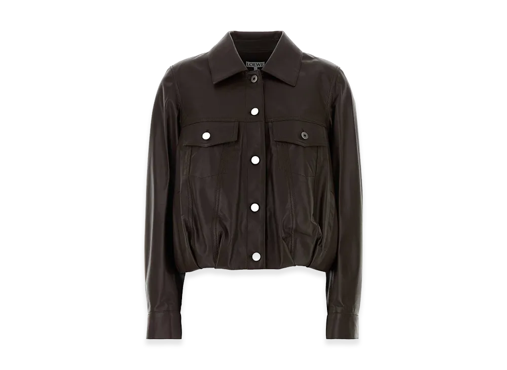 LOEWE Women's Leather Jacket "Chocolate"