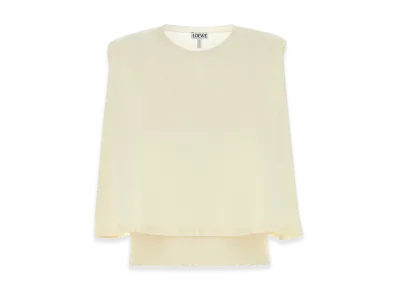 LOEWE Women's Ivory Wool Vest "White"