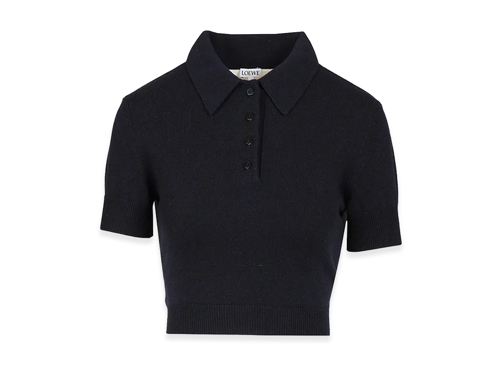 LOEWE Women's Wool And Cashmere Polo Shirt "Blue"