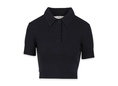 LOEWE Women's Wool And Cashmere Polo Shirt "Blue"