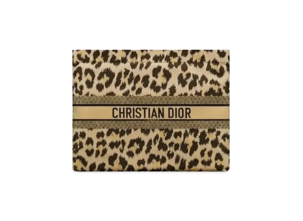 Dior Travel Zipped Pouch Mizza Technical Fabric "Leopard"