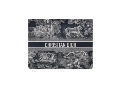 Dior Toile de Jouy Reverse Technical Fabric Travel Zipped Pouch "Blue"