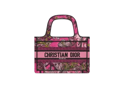 Dior Mini Dior Book Tote Toile De Jouy Voyage Embroidery "Fuchsia/Multicolor"