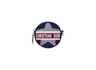 Dior Detachable Diortravel Coin Purse "Navy"